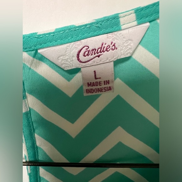 CANDIES TURQUOISE AND WHITE TOP SIZE L - Picture 4 of 7